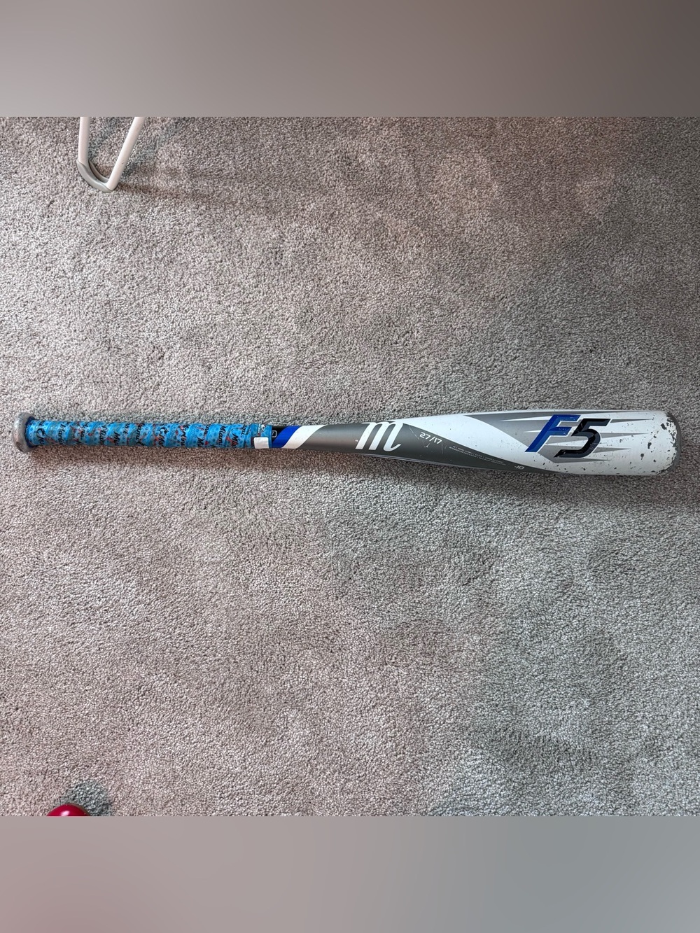 Marucci F5 youth baseball bat MJBBF5 blue white 27” 17 oz
